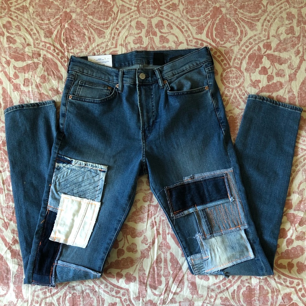 H&M patched skinny jeans!